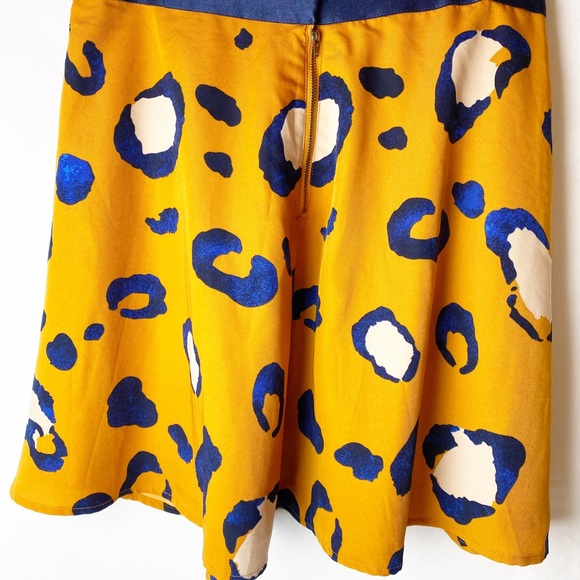 Phillip Lim 3.1 Orange Blue Animal Print size 14 - Picture 2 of 8